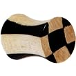 4 Gauge Organic Ebony And Light Wood Checker Concave Plug