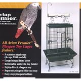 Avian Premier Playpen Top Bird Cage, 32 x 23 x 68, Black