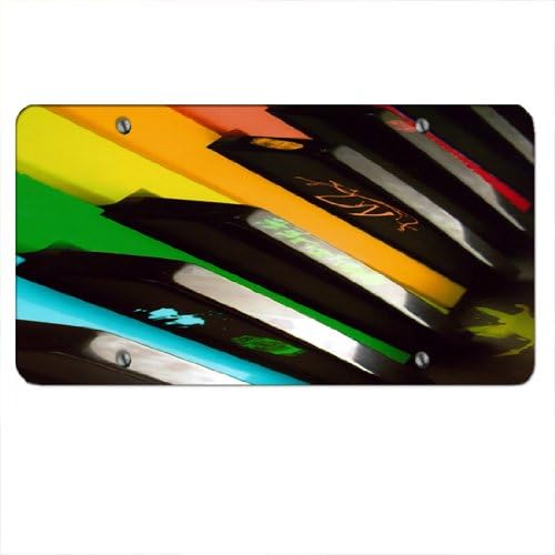 Piano Keys Paint Splash - Car Tag License Plate