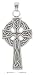 Sterling Silver Medium Antiqued Celtic Cross Charm