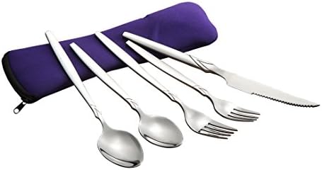 Mappay Stainless steel flatware sets,5 pieces,service for1.