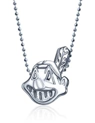 Alex Woo Little MLB Sterling Silver Cleveland Indians Pendant Necklace, 16"