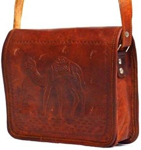 GENUINE LEATHER SATCHEL / MESSENGER shoulder bag *ECOCRAFTWORLD*