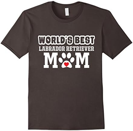Men's World's Best Labrador Retriever Mom T-Shirt Dog Owner Lab 3XL Asphalt