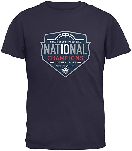 Uconn Huskies 2015 NCAA Champions - Navy Adult T-Shirt - X-Large