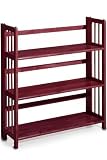Folding/stacking Bookcase 35"w Mahogany