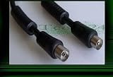5m Antennen-Kabel BLACK + Ferritschirmung Koaxialkabel 100 Hz 90 dB SCHWARZ 5 m Antennennkabel + Ferrit