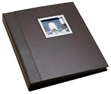 Umbra Sona Laquered Wood Photo Album, 20 Black Self-Adhesive Pages- Espresso