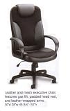 LEATHER AND MESH EXECUTIVE CHAIR WITH GAS LIFT