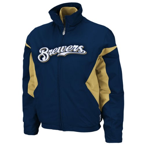 Milwaukee Brewers Women's Navy Therma Base Triple Peak Premier Jacket