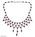 Garnet necklace, 'Drops of Wine' 2.6 W 15.8 L