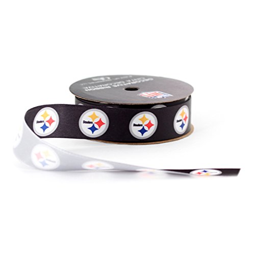 Offray Sports NFL Football Pittsburgh Steelers Ribbon, 7/8