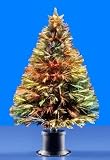 National Tree Company SZEX7-200-60 60 Inch Fiber Optic Outdoor Slim Evergreen Firwework Tree with Green Base - Multi Wheel