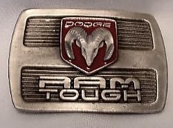 DODGE Ram Tough Enamel Pewter Buckle