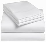 Pinzon 150-Gram Solid Flannel King Sheet Set, White
