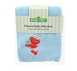 Sesame Street Light Blue Fleece Baby Blanket