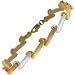 Tri-Color Gold Hollow Bracelet