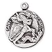 Sterling Silver Saint Michael Medal and 24-inch Chain