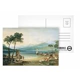 Lake Geneva and Mont Blanc, 1802-5 (w/c with scraping out, pen and ink on wove paper) by Joseph Mallord William Turner – Postcard (Pack of 8) – 6×4 inch – Art247 Highest Quality – Standard Size – Pack Of 8
