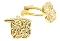 Gold plated celtic knot cufflinks with presentation case