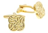Gold plated celtic knot cufflinks with presentation case