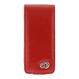 Premium Kroo Red Flip Melrose Leather Case with Clip + Premium Reusable LCD Screen Protector + Rapid Car charger for Apple iPod nano 8GB 16Gb Chromatic 4th Generation