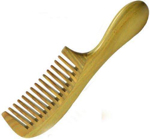 Monkeybrother Green Sandalwood Wood Wide Tooth Comb