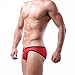 Dominik Sheer Mesh See-through Boxer Briefs, Mens, Red (USA4095)