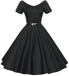 Lace Vintage Bubble Dress Flared-Skirt Cotton Off the Shoulder Tunic 