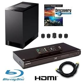 Sony HT-IS100 Theater Micro System & BDPS360 Blu-Ray Player & APC Home Theater AV Pro HDMI Cable & Best of Discovery Blu-ray Disc Bundle