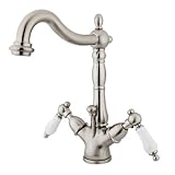 Kingston KS1438PL Classic Deck Faucet Satin Nickel
