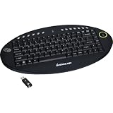 IOGEAR 2.4 GHz Wireless On-Lap Keyboard with Optical Trackball and Scroll Wheel GKM581R (Black)