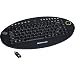 IOGEAR 2.4 GHz Wireless On-Lap Keyboard with Optical Trackball and Scroll Wheel GKM581R (Black)