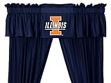 NCAA Illinois Fighting Illini - 5pc Jersey Drapes Curtains and Valance Set
