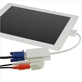 Dock Connector to VGA Adapter Audio output for iPad 1 2 iPhone 3GS 4 4G 4S IP06