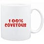 Mug White " 100% covetous " Adjetives