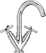Whitehaus Luxe Water Culture Single Hole Dual-Handle Bathroom Faucet with Swivel Spou...