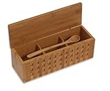 Island Bamboo 10-1/4-Inch Triple Scoop Box