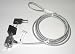 Notebook- , Projektor- und Flachbildschirm-Schloss Safety Lock, gummiummanteltes Stahlkabel 1.8 m