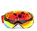 COPOZZ Multicolor Professional Snowmobile Snowboard Skate Ski Goggles with Detachable Wide Vision Double Lens Anti-fog Extra-large Spherical Lens Snow Mountain Climbing Gear Unisex
