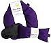 Happy Wraps® Herbal Neck Wrap w/Free Lavender Eye Pillow & Free Sleep Mask - Microwave or Freeze - Purple Cotton