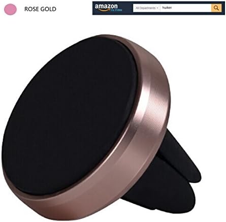 Huiker Magnetic Phone Mount Air Vent Mount Universal Car Mount Phone Holder Phone Cradle with Rosegold Chrome for iPhone, Samsung Galaxy Edge Note, LG, HTC, Nexus, SONY Smartphones & GPS Devices