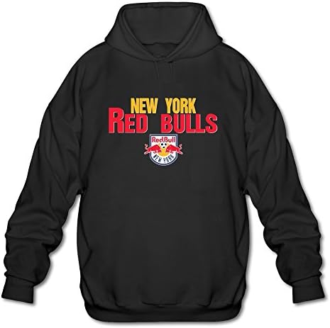 Koala Men's MLS New York Red Bulls Logo Sweatshirt Hoodies Black Size XXL
