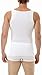 Underworks Mens Cotton Spandex Compression Tank, Small, White