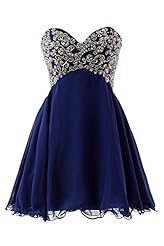 Empire   Waistline Chiffon Beaded Sequined Short Sweetheart Evening Dress/Bridesmaid Dress/Prom Dress/Party Dress 