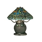 Buy Dale Tiffany TT90435 Tiffany Table Lamp, Antique Verde Green and Art Glass Shade by Dale Tiffany Lamps