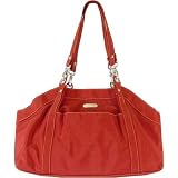 Tomato Red Mango Baggallini Baby Hampton Shoulder Bag with three compartments