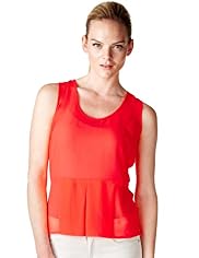 Limited Collection Box Pleat Camisole Blouse