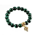 Russell Simmons Malachite Green Charity Bracelet w  a Rough Diamond, 7.25''