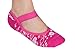 Lupo Women's White Flower Cushioned Yoga Barre House Anti Skid Grip Socks